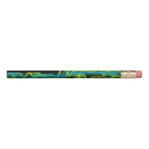 Yellow and Green Smoke Personalized Pencil