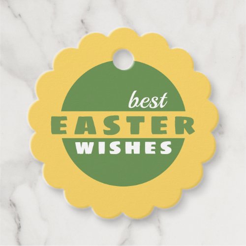 Yellow and green spring flower CC1094 Easter Favor Tags