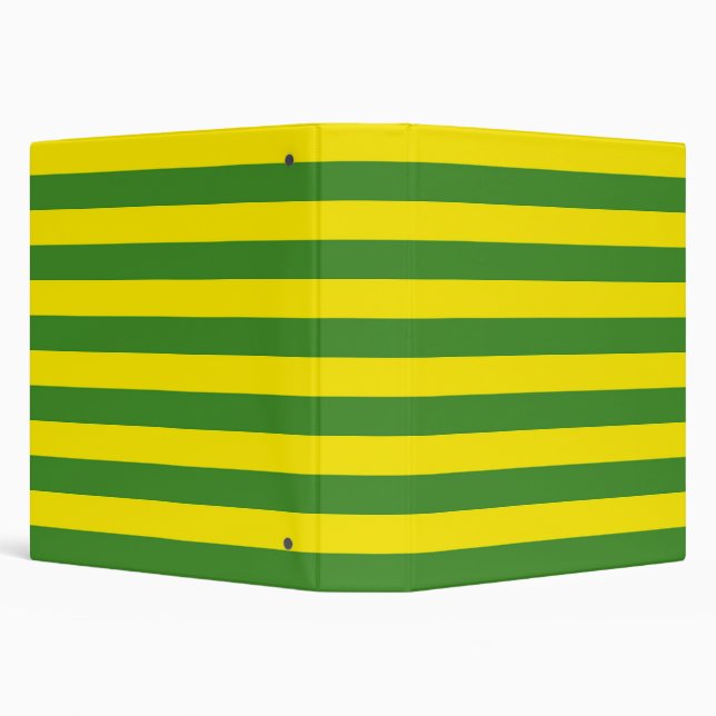 Yellow and Green Stripes 3 Ring Binder (Background)