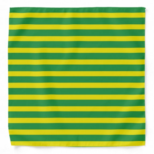 Yellow and Green Stripes Bandana