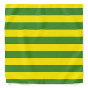 Yellow and Green Stripes Bandana
