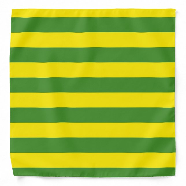 Yellow and Green Stripes Bandana (Front)
