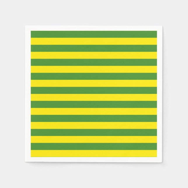 Yellow and Green Stripes Napkins (Front)