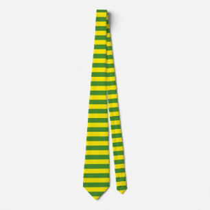 Yellow and Green Stripes Neck Tie