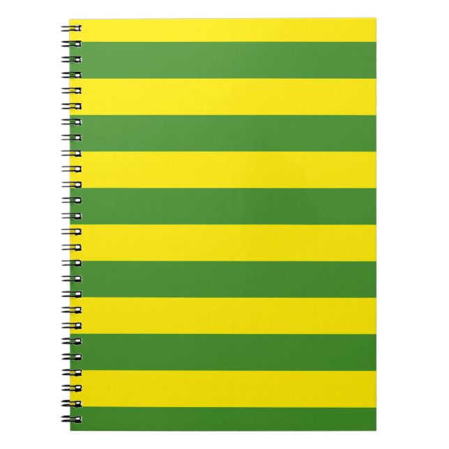 Yellow and Green Stripes Notebook (Front)