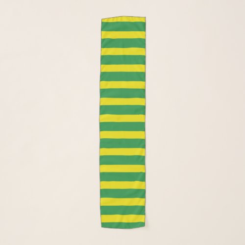 Yellow and Green Stripes Scarf