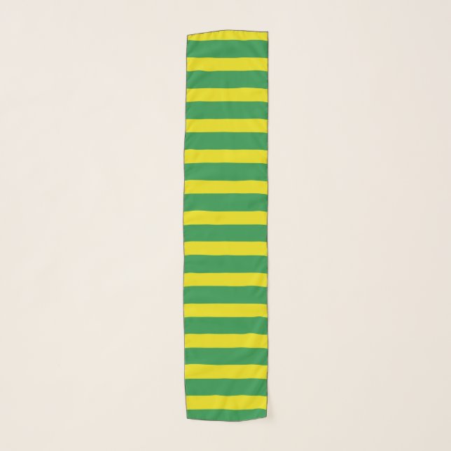 Yellow and Green Stripes Scarf (Front)