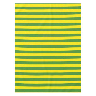 Yellow and Green Stripes Tablecloth