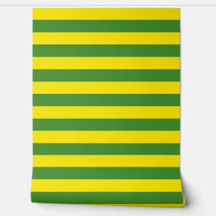 Yellow and Green Stripes Wall Decor Wallpaper