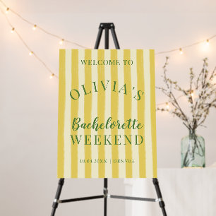Yellow and Green Summer Bachelorette Welcome Sign