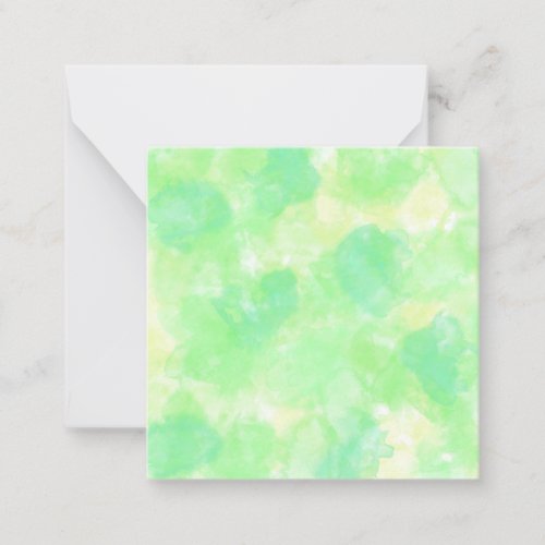 Yellow and Green Watercolor Note Card