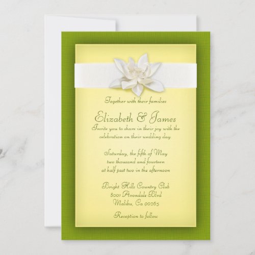 Yellow And Green Wedding Invitations