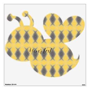 Yellow and grey Bumblebee wall decal