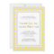 Yellow and Grey Chevron Pattern Wedding Invitation