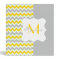 Yellow and Grey Chevron Personalized Monogram