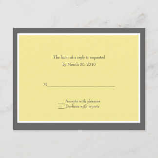 Yellow and Grey Reply cards