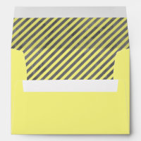 Yellow and Grey Watercolor Stripes Envelope