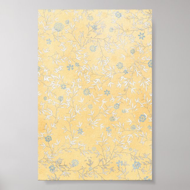 yellow and Grey Wildflowers Poster (Front)