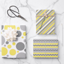 Yellow and Grey Wrapping Paper Sheets