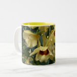 Yellow and Maroon Orchids Elegant Floral Two-Tone Coffee Mug