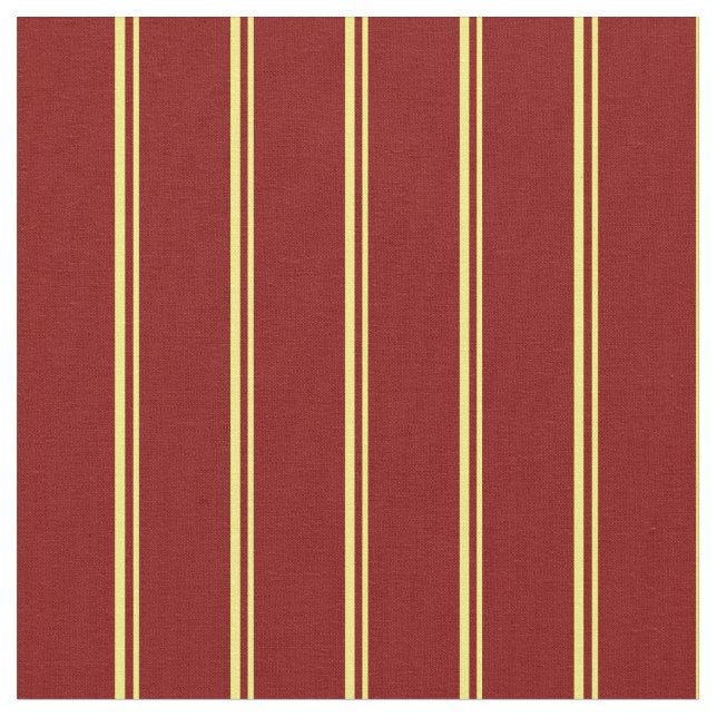 Yellow and Maroon Pattern of Stripes Fabric (Close Up)