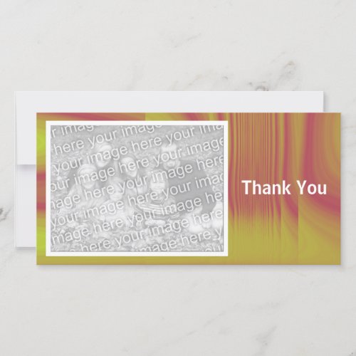 Yellow and Maroon Shadowed Thank You Card