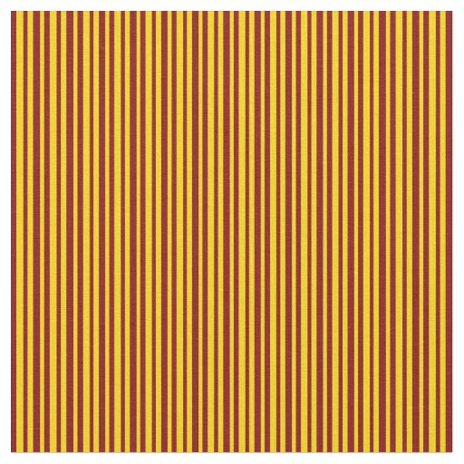 Yellow and Maroon Striped Pattern Fabric