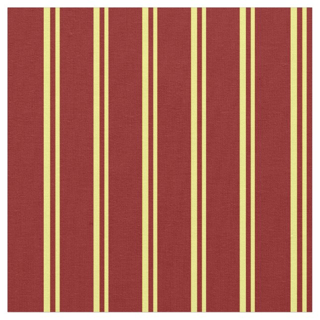 Yellow and Maroon Stripes Fabric (Close Up)