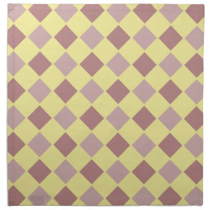 Yellow and mauve pastel pattern cloth napkin