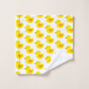 Yellow and Orange Baby Rubber Ducky for Kids Wash Cloth