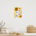 Yellow and Orange Bees Classroom Rules Poster | Zazzle