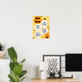Yellow and Orange Bees Classroom Rules Poster | Zazzle