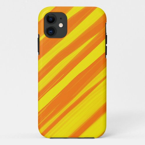 Yellow and orange chevron stripes iPhone 11 case