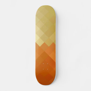 Yellow and Orange Diamond Seamless Pattern Skateboard Deck
