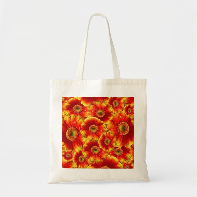 Yellow and Orange Gerbera Daisies Tote Bag (Front)