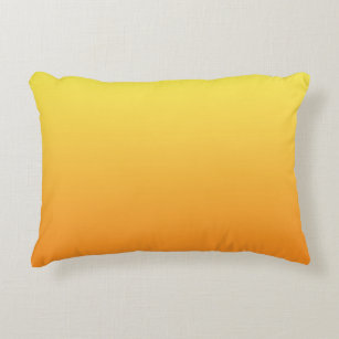 “Yellow And Orange Ombre” Decorative Pillow