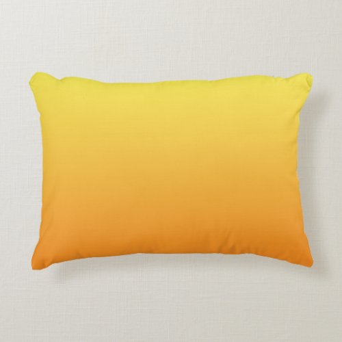 âœYellow And Orange Ombreâ Decorative Pillow