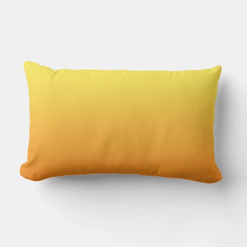 âœYellow And Orange Ombreâ Lumbar Pillow