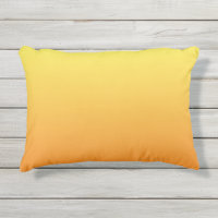 Yellow And Orange Ombre Outdoor Pillow