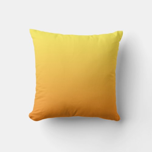 Yellow And Orange Ombre Throw Pillow