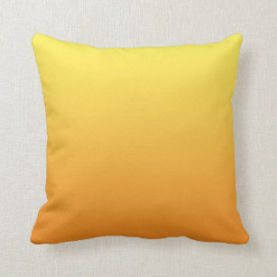 “Yellow And Orange Ombre” Throw Pillow