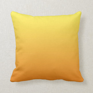 “Yellow And Orange Ombre” Throw Pillow