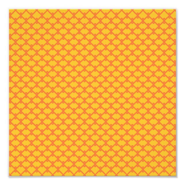Yellow and Orange Pattern Photo Print (Front)