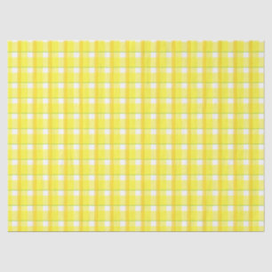 Yellow and Orange Plaid Pattern Tissue Paper