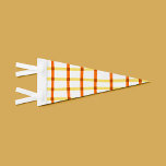 Yellow and Orange Plaid Pennant Flag<br><div class="desc">Playful yellow and orange plaid pennant for a pop of fun on your walls!</div>
