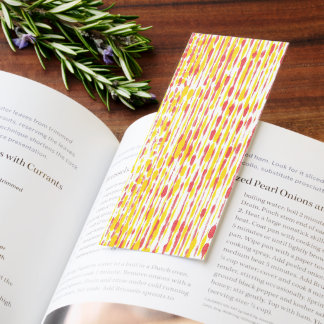 Yellow and orange raindrop pattern Bookmarks