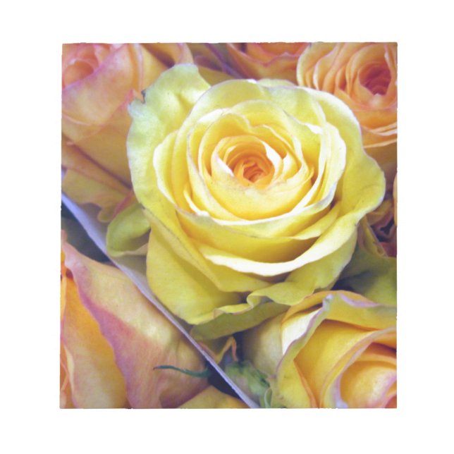 Yellow and Orange Roses Notepad (Front)