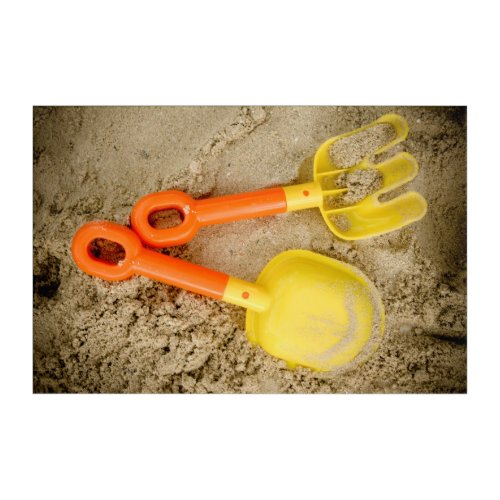 Yellow and Orange Sand Toys Acrylic Print