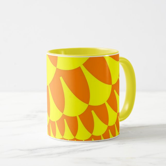 Yellow and Orange Scales Mug (Front Right)