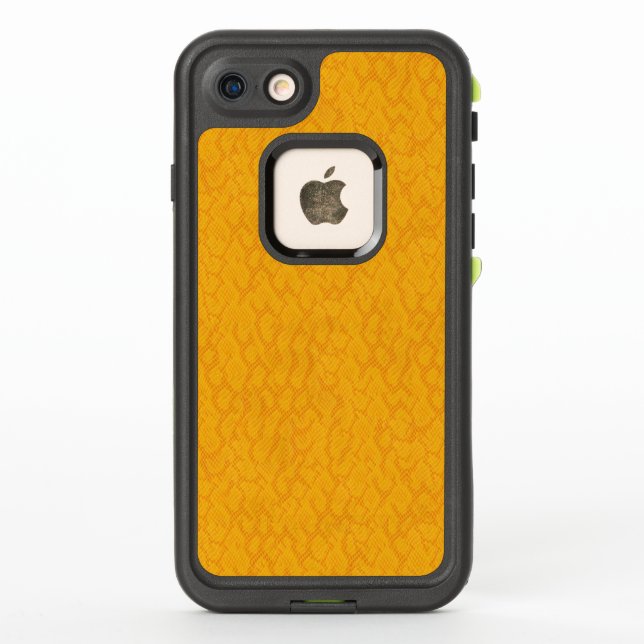 Yellow and Orange Snake Skin Design LifeProof iPhone Case (Back)